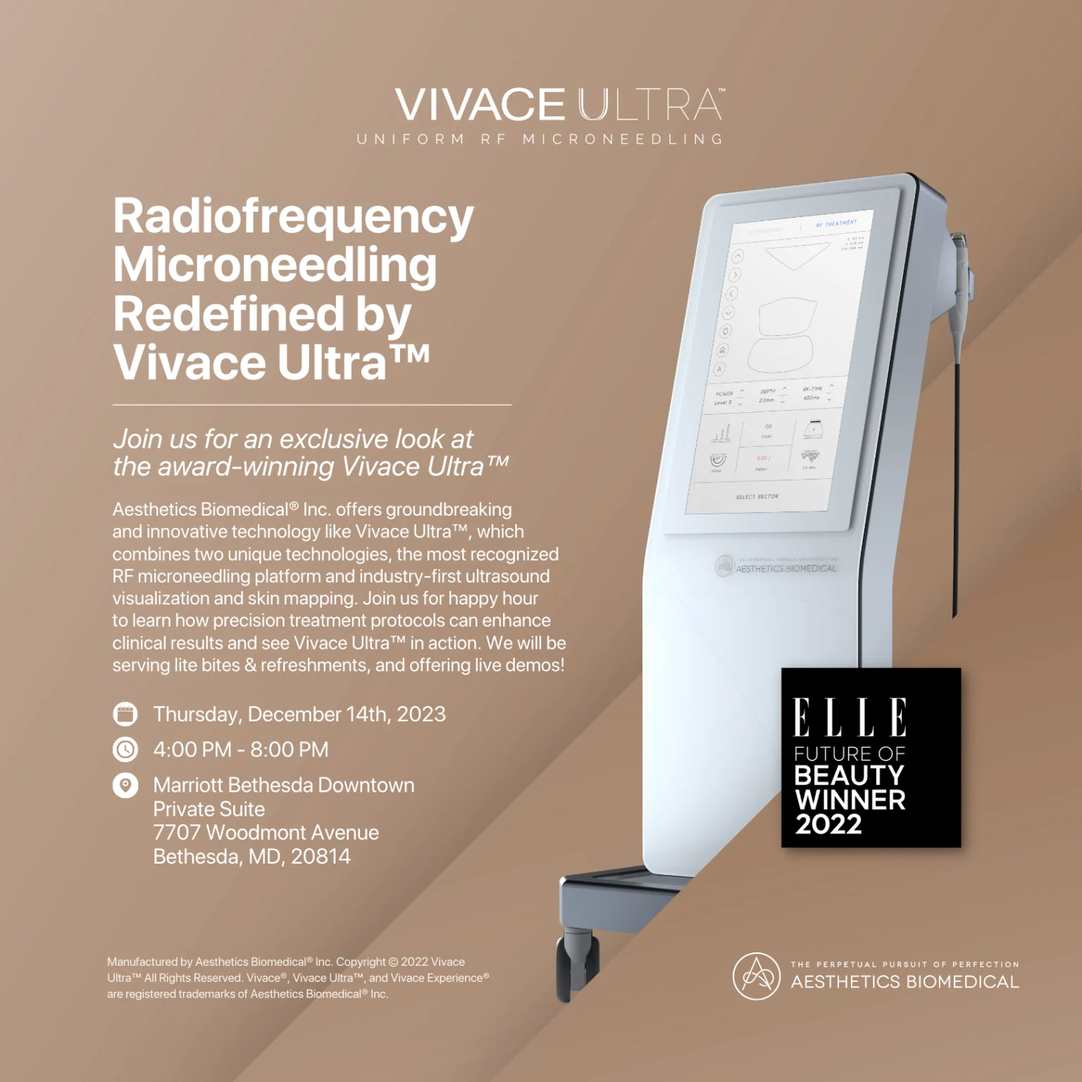 Non-surgical Vivace Ultra RF microneedling treatment at Glamour Skin Salon in Palos Heights, IL